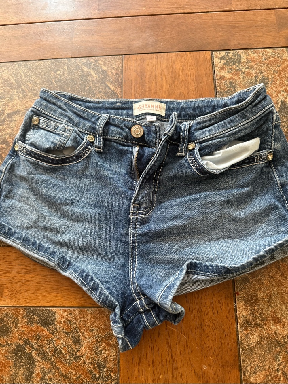 Shyanne Women's Dark Blue Denim Low-Rise Jean Shorts